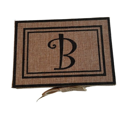 Jewelry/Storage Box Turquoise/Jute Decor with Letter B - Picture 4 of 4